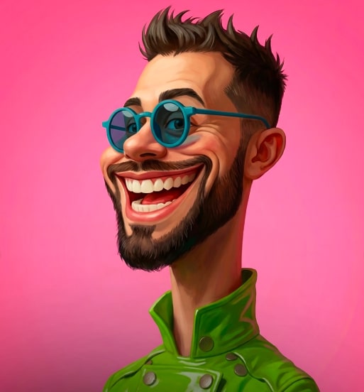 Big Smile Cartoon Portrait