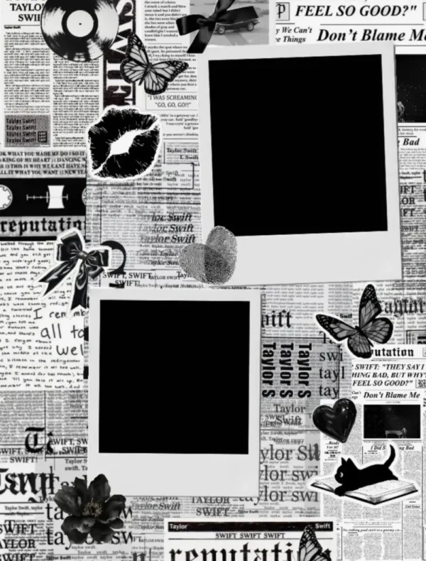 black and white collage wallpaper