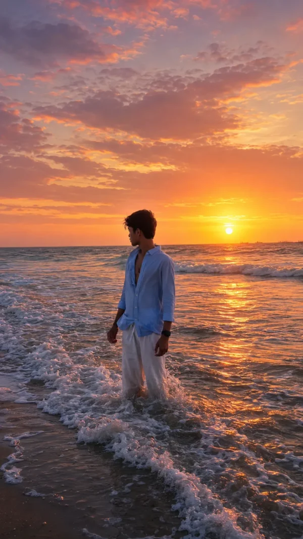 cinematic aesthetic beach sunset