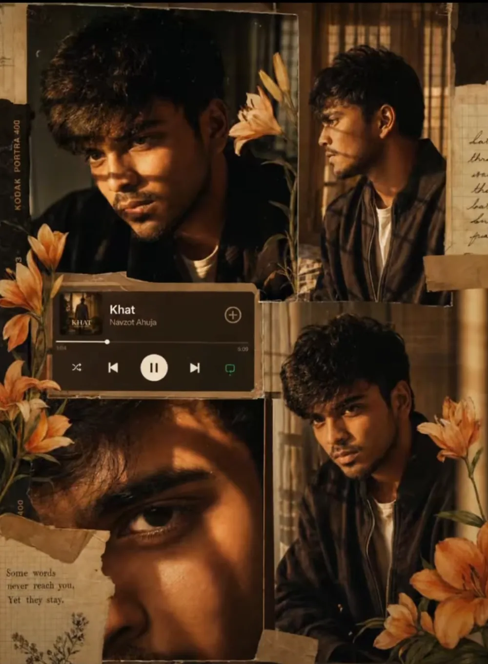 collage of a young Indian man