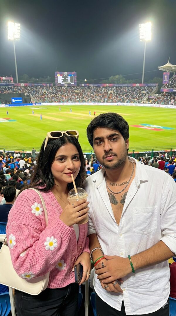 Couples in Cricket Stadium