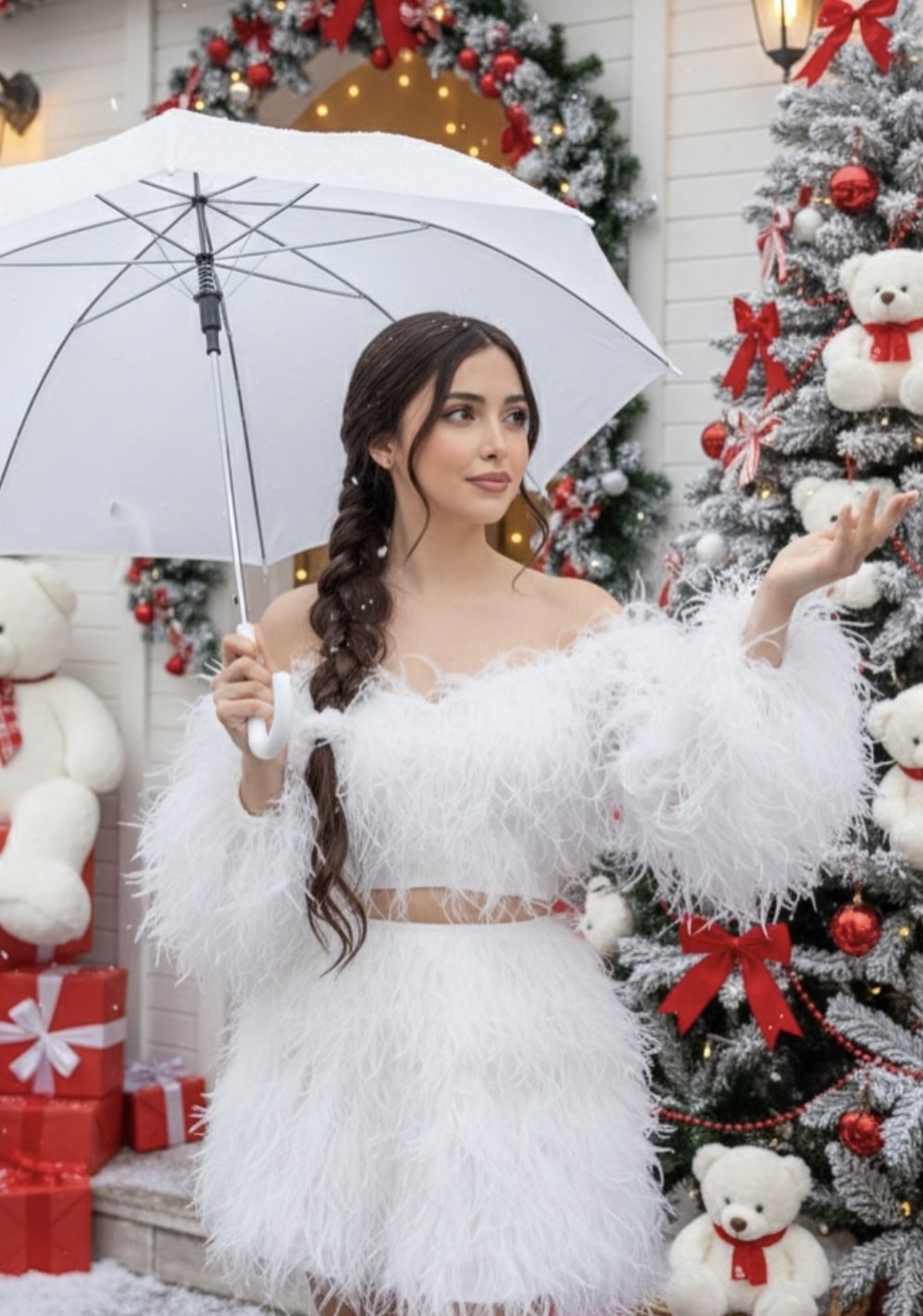 Crishmass with umbrella