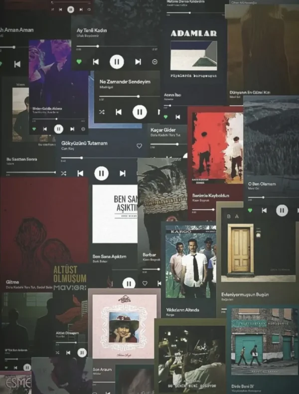 dark aesthetic music collage