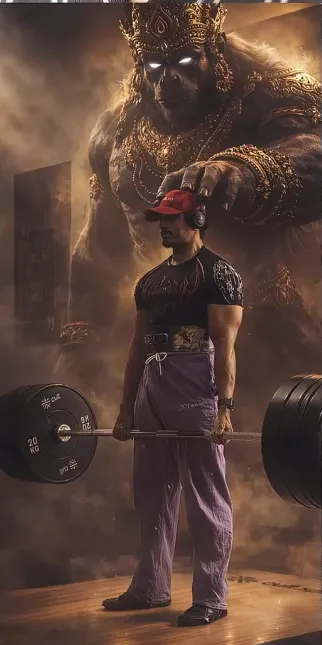 Divine Guardian Mythological Cinematic Gym Scene