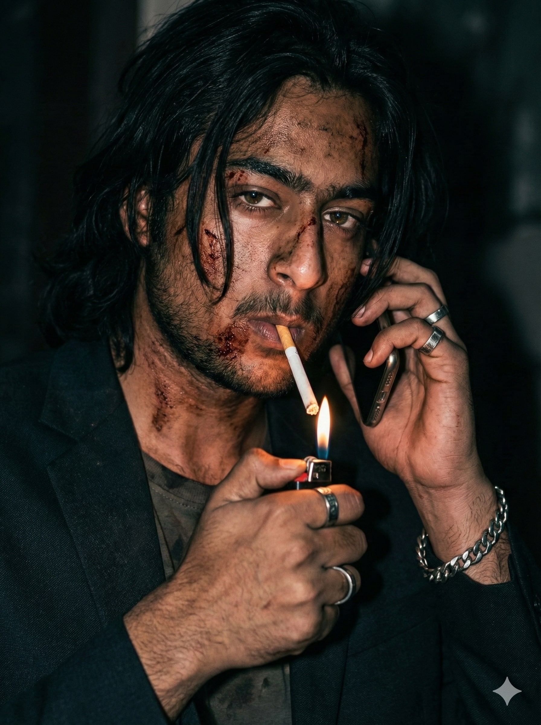 dramatic cigarette man