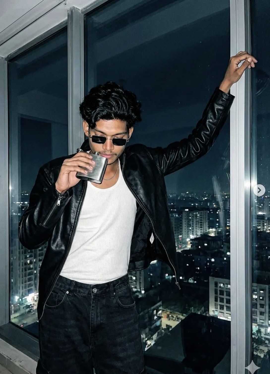 Drinking young man