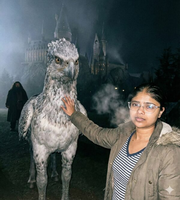 Hogwarts grounds at night