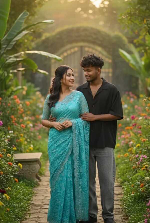 Hyper-Realistic Romantic Portrait of Young Indian Couple