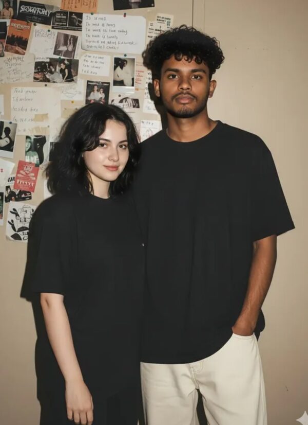 Lo-Fi 90s Flash Portrait of a Young Woman & Boy