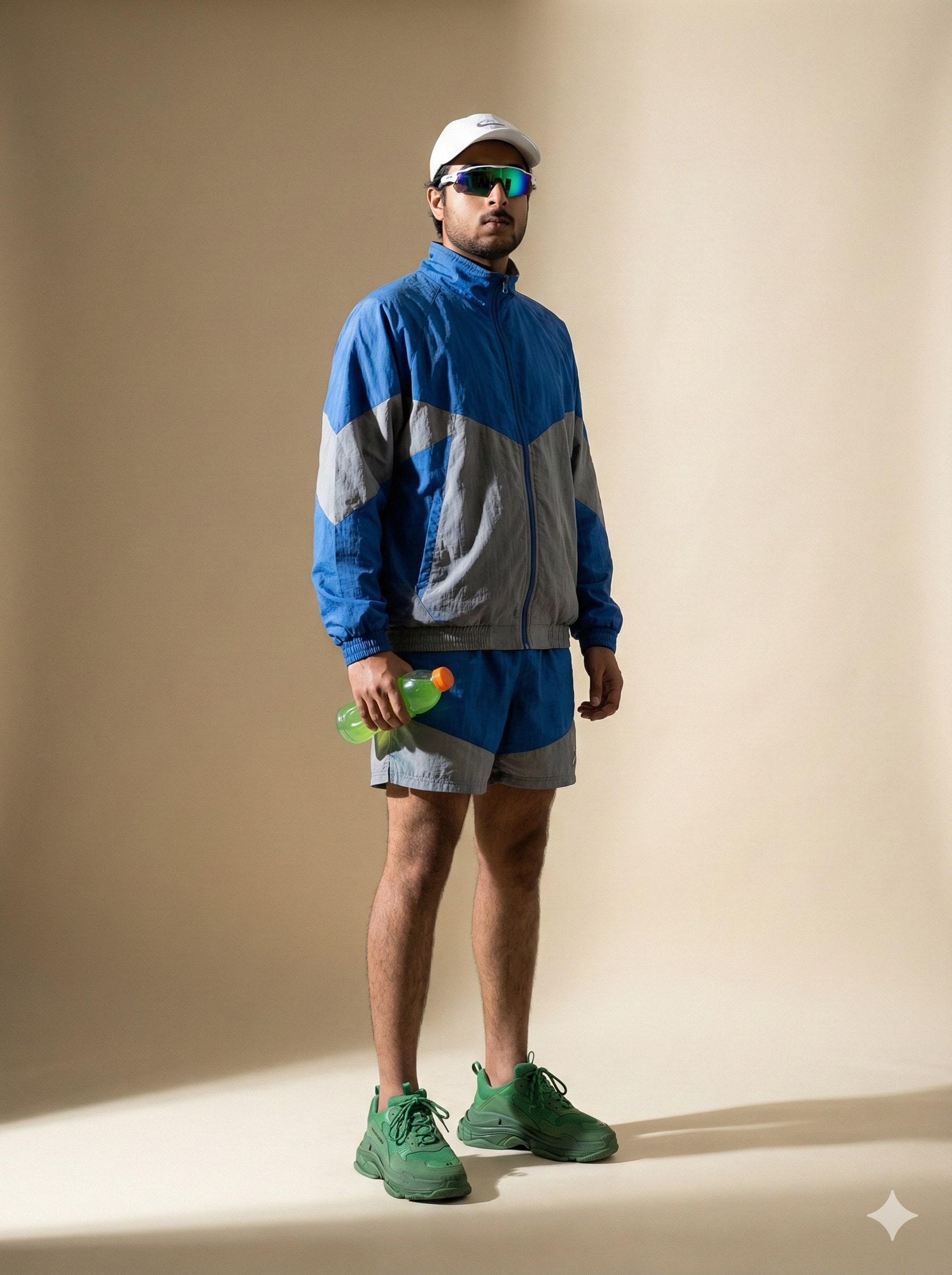 male model in shorts