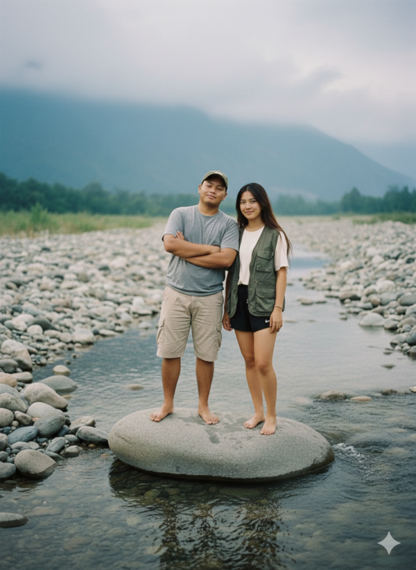 Mountain travel with her