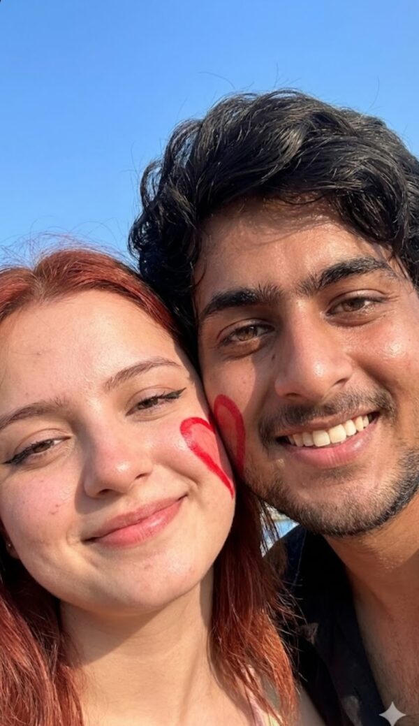 Realistic Romantic Couple Selfie