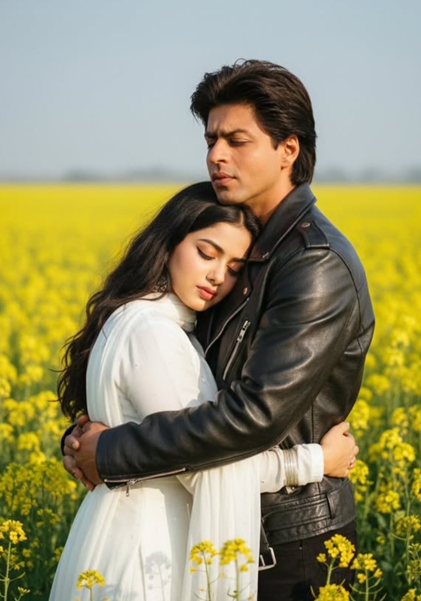 Romantic Bollywood-Style Mustard Field Portrait