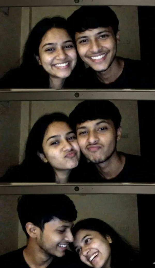 selfie of a young Indian couple