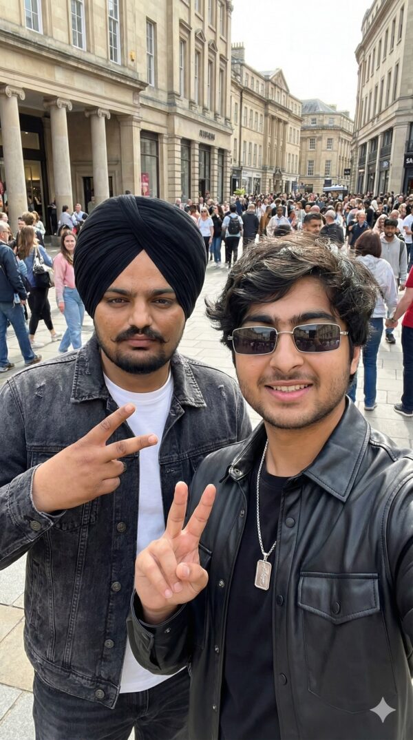 selfie with Sidhu moosewala