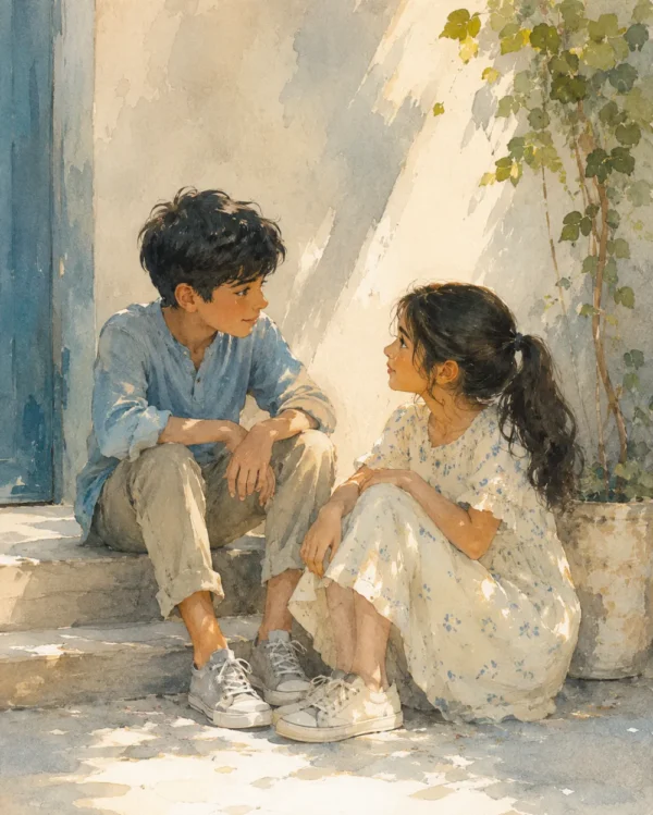 Two children in calm