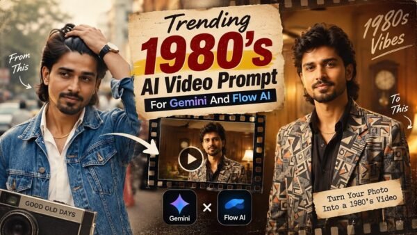 1980s Street Style AI Video Prompt (Gemini & Flow AI)