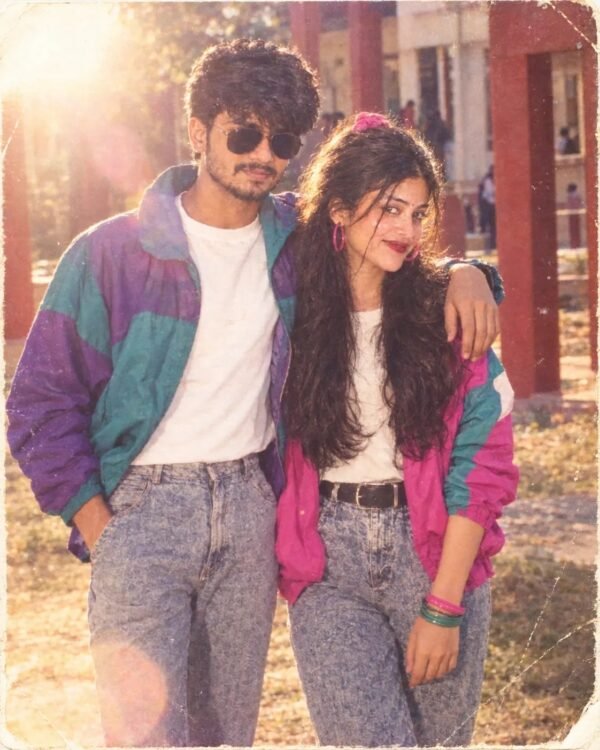 1991 Retro Couple AI Photo Editing Prompt
