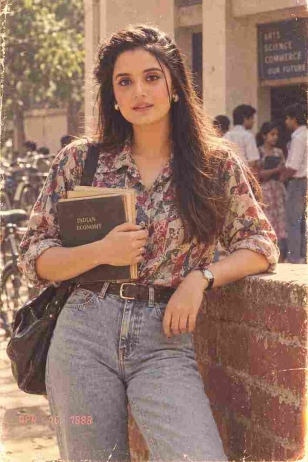 1980s College Street AI Photo Editing Prompt